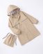 Дитячий водонепроникний дощовик Nordvik kids RainCore Urban Trench з відділенням для рюкзака та світловідбивачами Beige, 120-135