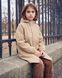 Дитячий водонепроникний дощовик Nordvik kids RainCore Urban Trench з відділенням для рюкзака та світловідбивачами Beige, 120-135