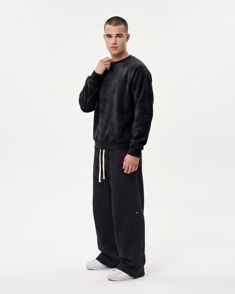 Мужской флисовый свитшот Nordvik Heritage Thermal Crewneck с рукавами реглан Graphite, M