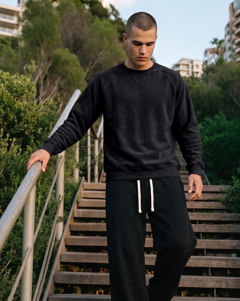 Мужской флисовый свитшот Nordvik Heritage Thermal Crewneck с рукавами реглан Graphite, M