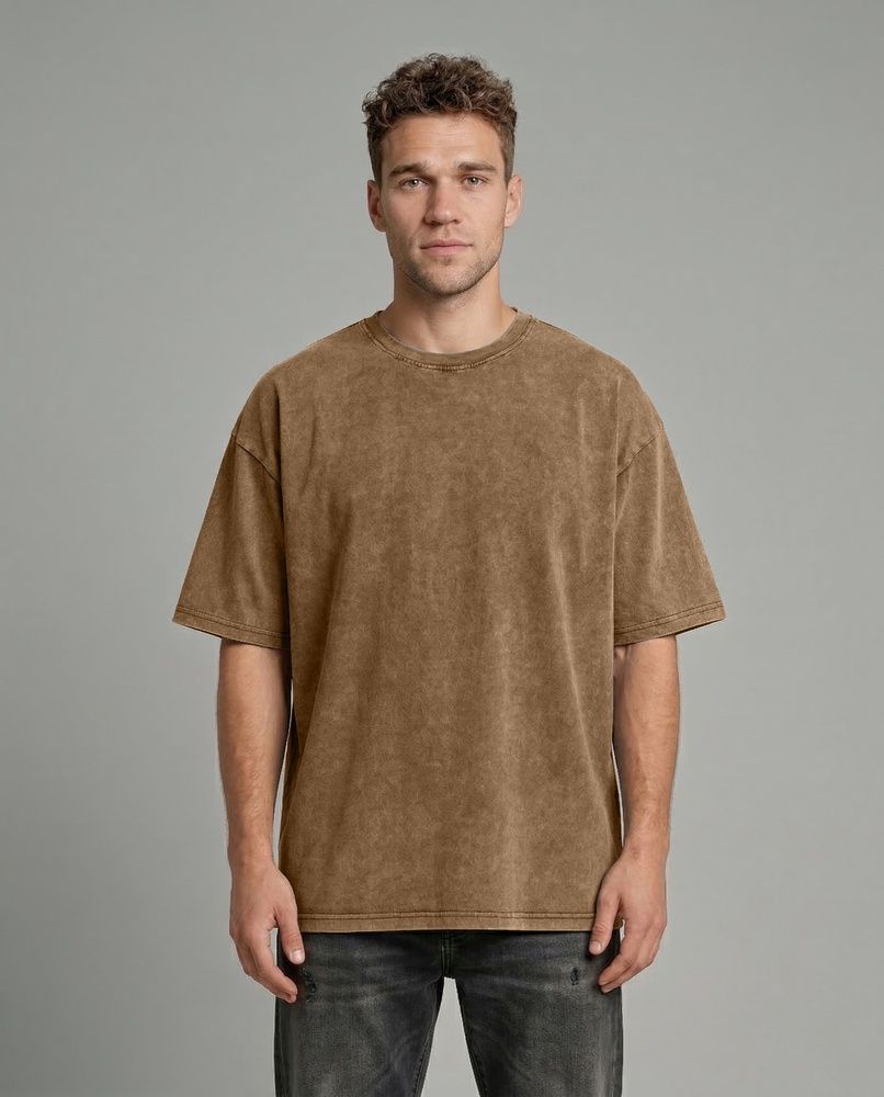 Футболка унисекс Oversize Boxy Fit Nordvik Urban Shadow: Stone-Wash Brown