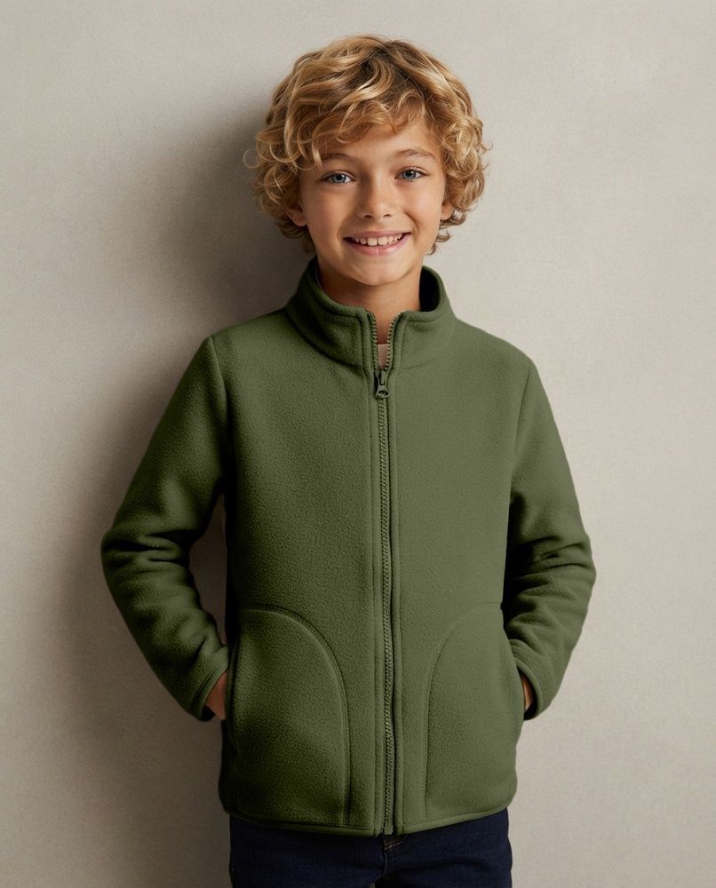 Дитяча флісова толстовка Nordvik kids FrostGuard на блискавці Khaki, 120