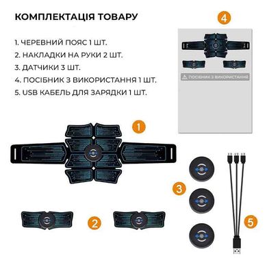 Тренажер міостимулятор 3 в 1 Weizer EMS GymTrainer PRO (RT-29035)