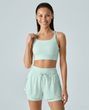 Женские спортивные шорты 2-в-1 с двойным поясом Nordvik AuraStride Double-Waist Cool-Touch Mint
