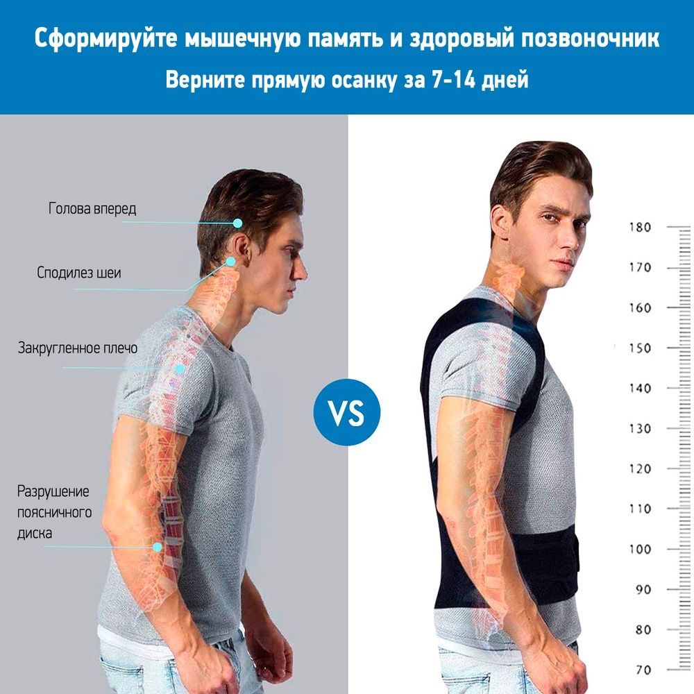 Корректор осанки RETTER Spinebelt, регулируемый пояс