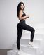 Женские моделирующие фитнес-леггинсы Nordvik Stone Sculpt Leggings Volcanic Black в рубчик с эффектом пуш-ап, L