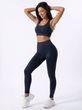 Женские моделирующие фитнес-леггинсы Nordvik Stone Sculpt Leggings Volcanic Black в рубчик с эффектом пуш-ап