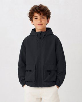 Дитяча демісезонна водонепроникна куртка-вітрівка LAREN kids Core Edition Black, 120