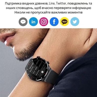 Розумний смарт годинник PowerMe PowerWatch 7 series Black