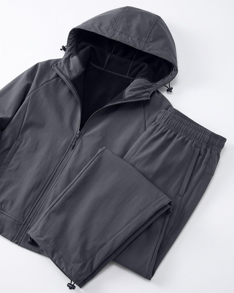 Мужской утепленный софтшелл-костюм Nordvik Armor-Tech Softshell Suit водонепроницаемый, ветрозащитный и износостойкий технологичный комплект на флисе Grey, 2XL