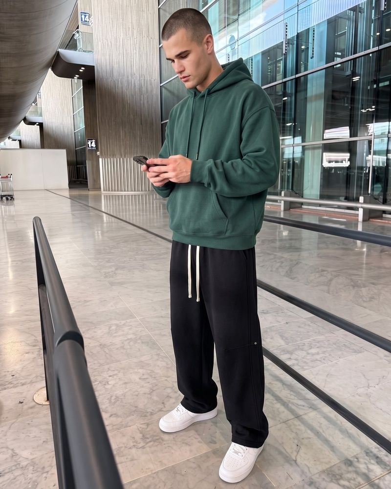 Преміальне чоловіче худі на флісі Nordvik Polar Fleece Hoodie Green, M