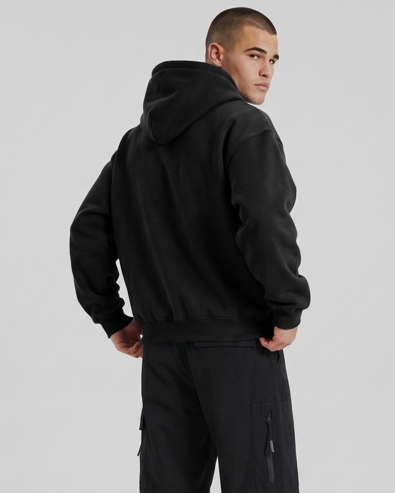 Мужское худи оверсайз Nordvik Signature Essential Hoodie Black, L