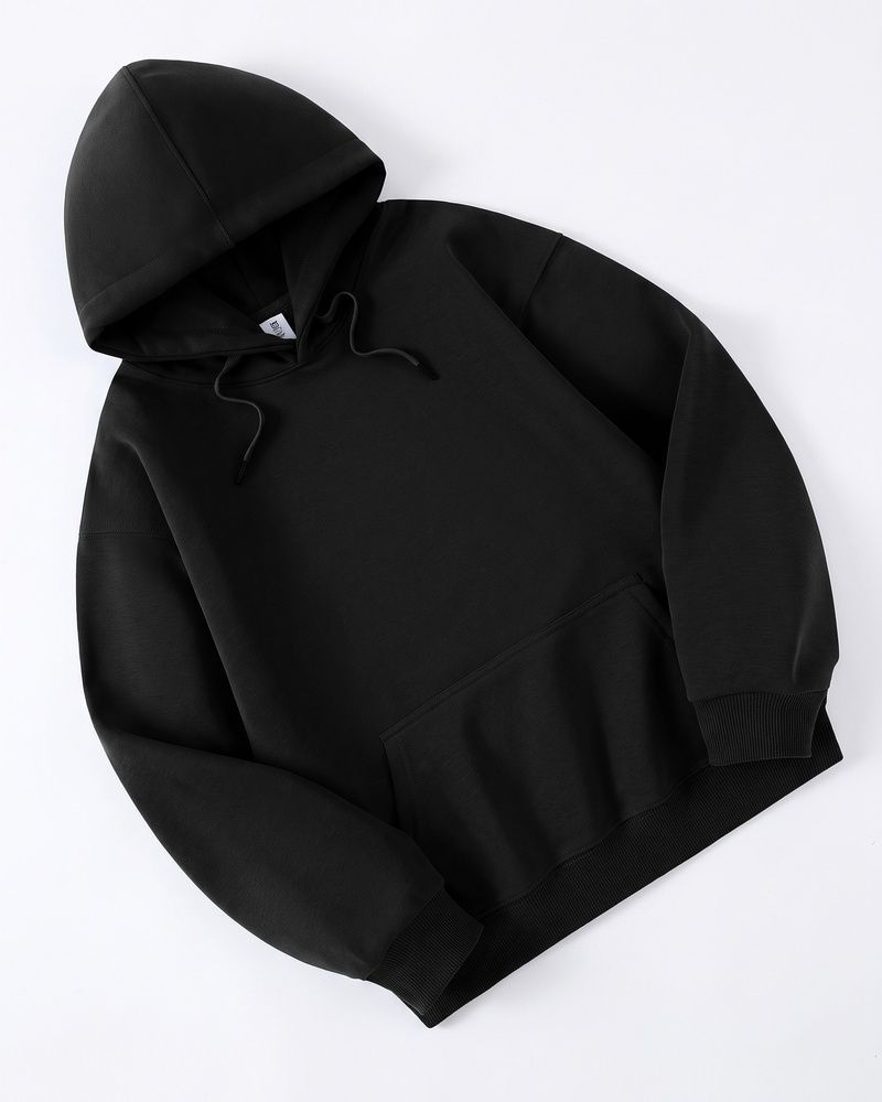 Мужское худи оверсайз Nordvik Signature Essential Hoodie Black, L