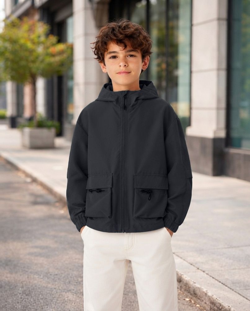 Детская демисезонная водонепроницаемая куртка-ветровка LAREN kids Core Edition Black, 120