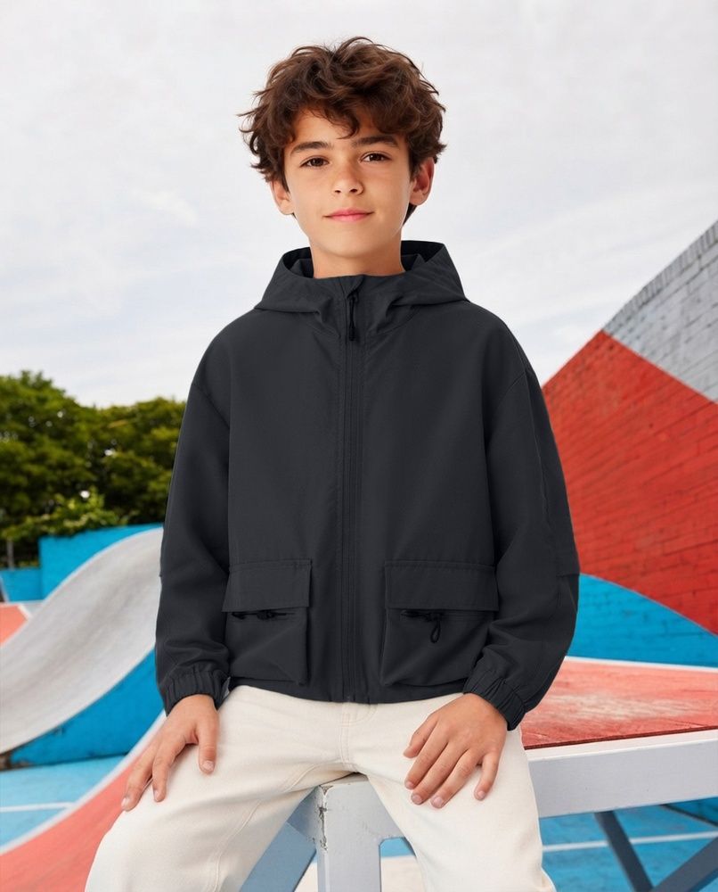 Детская демисезонная водонепроницаемая куртка-ветровка LAREN kids Core Edition Black, 120