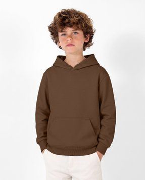 Детское утепленное худи Nordvik Arctic Core Hoodie на флисе базовое оверсайз Brown, 120