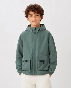 Дитяча демісезонна водонепроникна куртка-вітрівка LAREN kids Core Edition Green, 120