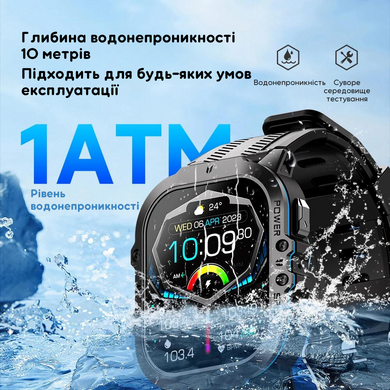 Ударопрочные смарт часы PowerMe PowerWatch 7 Tactical series