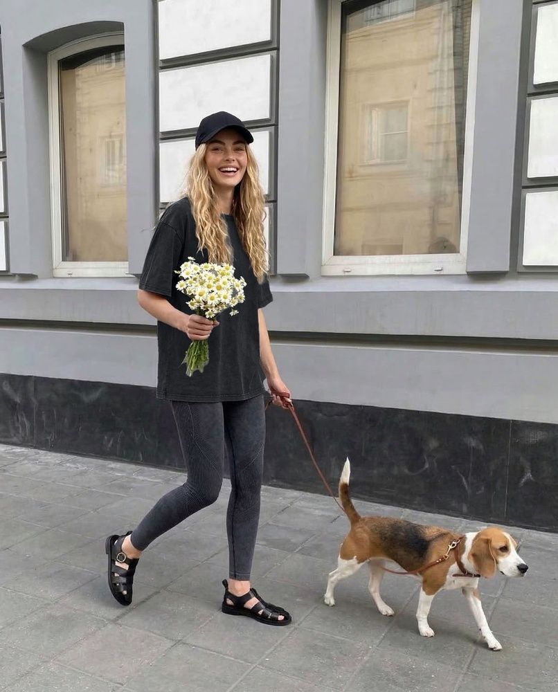 Футболка унісекс Oversize Boxy Fit Nordvik Urban Shadow: Stone-Wash Graphite Black, S