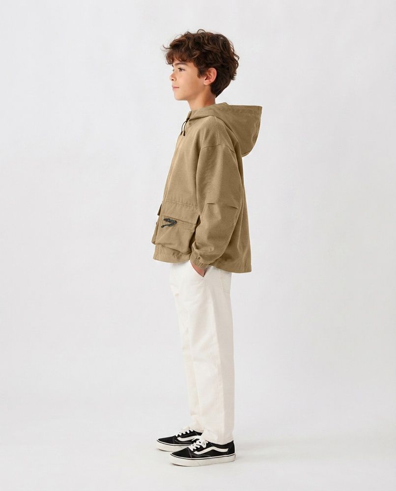 Детская демисезонная водонепроницаемая куртка-ветровка LAREN kids Core Edition Beige, 120
