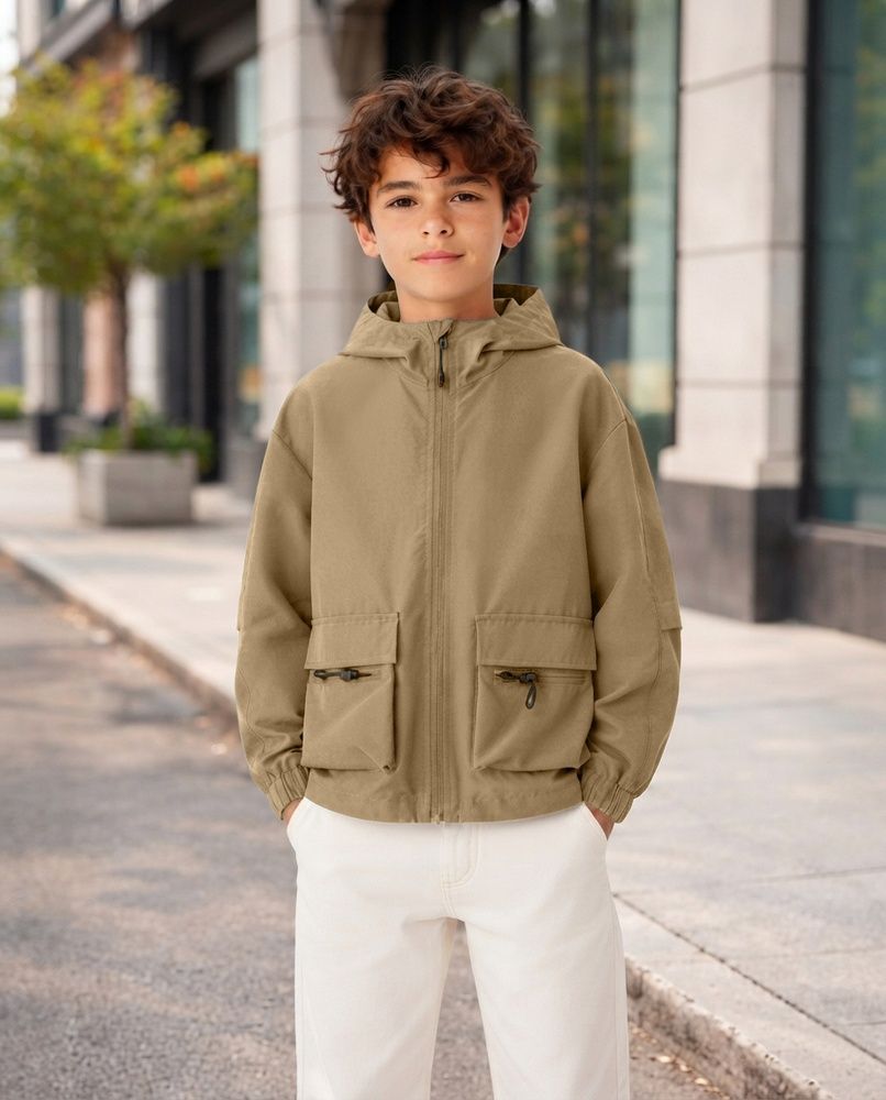 Детская демисезонная водонепроницаемая куртка-ветровка LAREN kids Core Edition Beige, 120