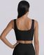 Женский спортивный топ Nordvik Ribbed-Motion Sculpt: Бесшовная поддержка Pulse-Pro в рубчике с эффектом Cool-Touch Black