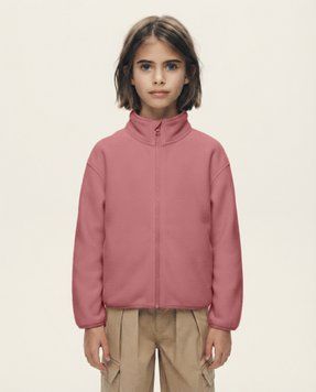 Дитяча флісова куртка на блискавці Nordvik kids Polar Explorer утеплена хутром Pink, 120