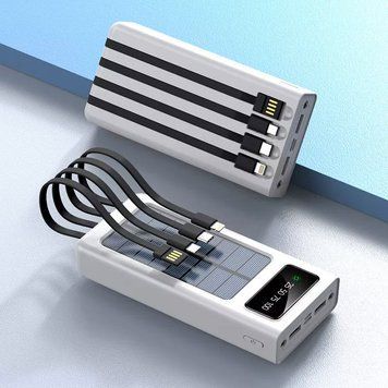 Солнечный повербанк 20000 mAh PowerMe Solar4Plug White