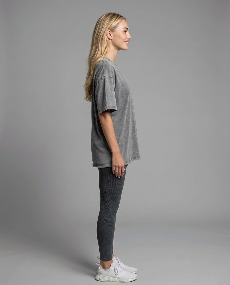 Футболка унисекс Oversize Boxy Fit Nordvik Urban Shadow: Stone-Wash Grey, S