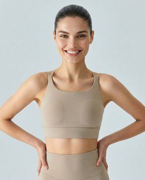 Женский топ-бра cross-border Nordvik Luxe-Support: Premium Thin Strap Beige, M