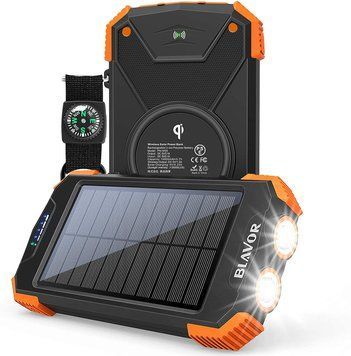 Солнечный повербанк BLAVOR Outland 10000 mAh с беспроводной зарядкой