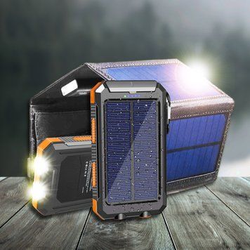 Солнечный повербанк 20000 mAh PowerMe со складной солнечной панелью 20W в комплекте