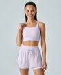 Женские спортивные шорты 2-в-1 с двойным поясом Nordvik AuraStride Double-Waist Cool-Touch Purple, L