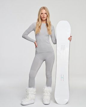 Женское бесшовное термобелье Nordvik Alpine ThermoShield с шерстью мериноса, влагоотведением, самонагревом и 3D-компрессией Grey, M