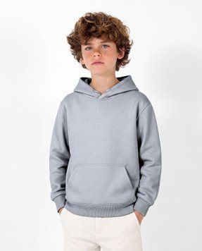 Детское утепленное худи Nordvik Arctic Core Hoodie на флисе базовое оверсайз Grey, 120