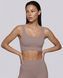 Женский спортивный топ Nordvik Ribbed-Motion Sculpt: Бесшовная поддержка Pulse-Pro в рубчике с эффектом Cool-Touch Brown