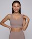 Женский спортивный топ Nordvik Ribbed-Motion Sculpt: Бесшовная поддержка Pulse-Pro в рубчике с эффектом Cool-Touch Brown