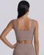 Женский спортивный топ Nordvik Ribbed-Motion Sculpt: Бесшовная поддержка Pulse-Pro в рубчике с эффектом Cool-Touch Brown