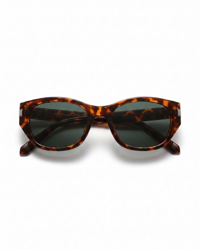 Женские поляризационные солнцезащитные очки Nordvik Audrey ретро узкие Cat Eyes с защитой UV400 Leopard