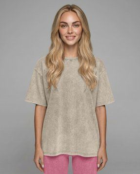 Футболка унисекс Oversize Boxy Fit Nordvik Urban Shadow: Stone-Wash Beige, S