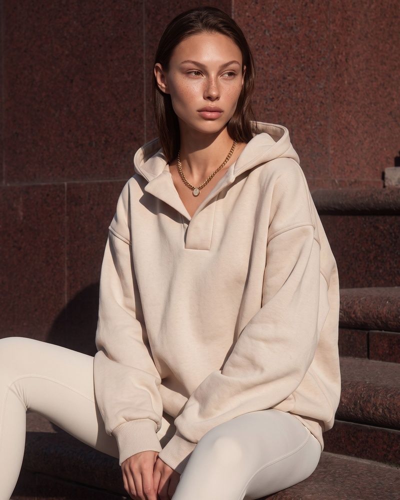 Жіноче худі вільного крою LAREN Urban Cloud Oversized Hoodie Beige, S