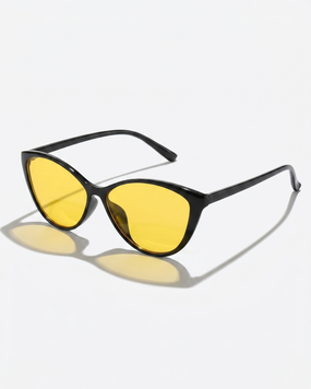 Женские солнцезащитные очки Nordvik Siren имиджевые Cat Eyes Black-Yellow