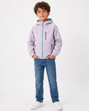 Дитяча вітрозахисна куртка-вітрівка Nordvik kids Aero-Shell з капюшоном Purple, 130