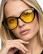Жіночі сонцезахисні окуляри Nordvik Siren іміджеві Cat Eyes Black-Yellow