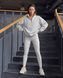 Женская премиальная толстовка оверсайз LAREN Urban Frame Half-Zip с горловиной на молнии Grey, S