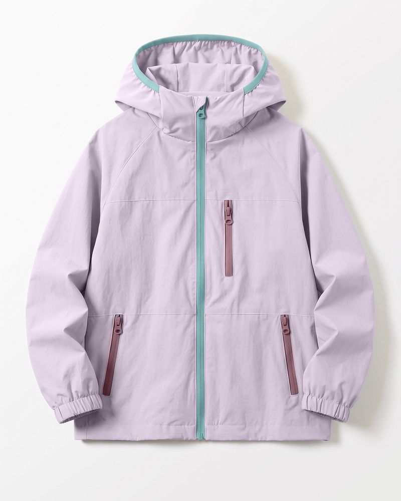 Детская ветрозащитная куртка-ветровка Nordvik kids Aero-Shell с капюшоном Purple, 130