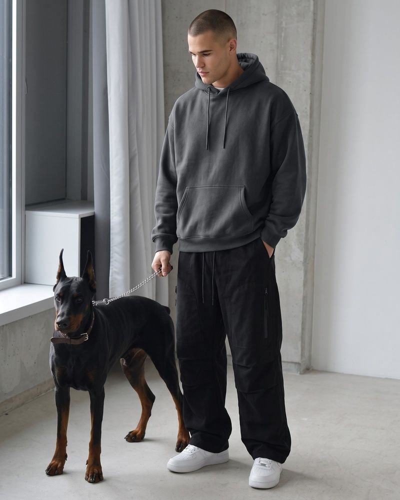 Чоловіче худі оверсайз Nordvik Signature Essential Hoodie Gray, L