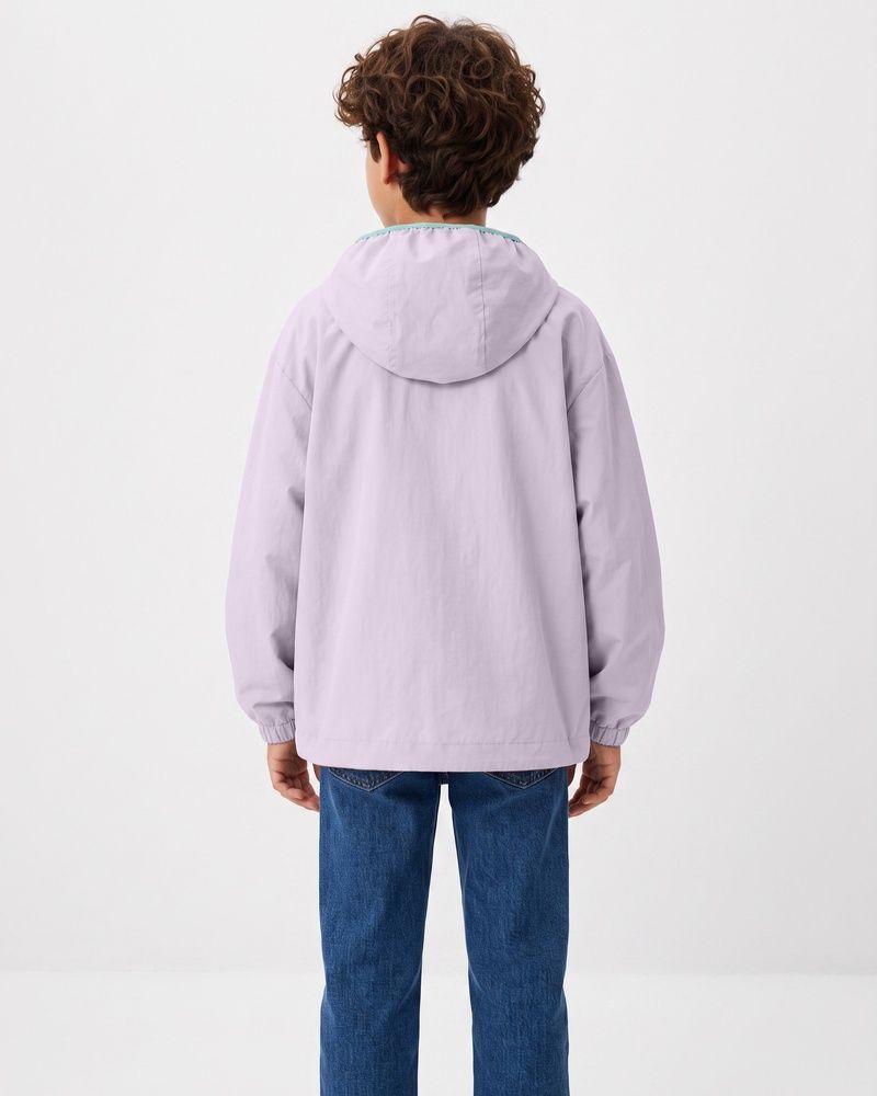 Детская ветрозащитная куртка-ветровка Nordvik kids Aero-Shell с капюшоном Purple, 130