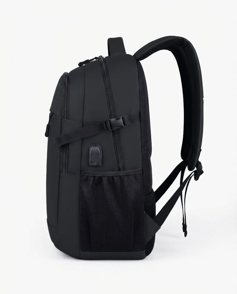 Міський чоловічий рюкзак для ноутбука Nordvik Apex Pro Black з USB