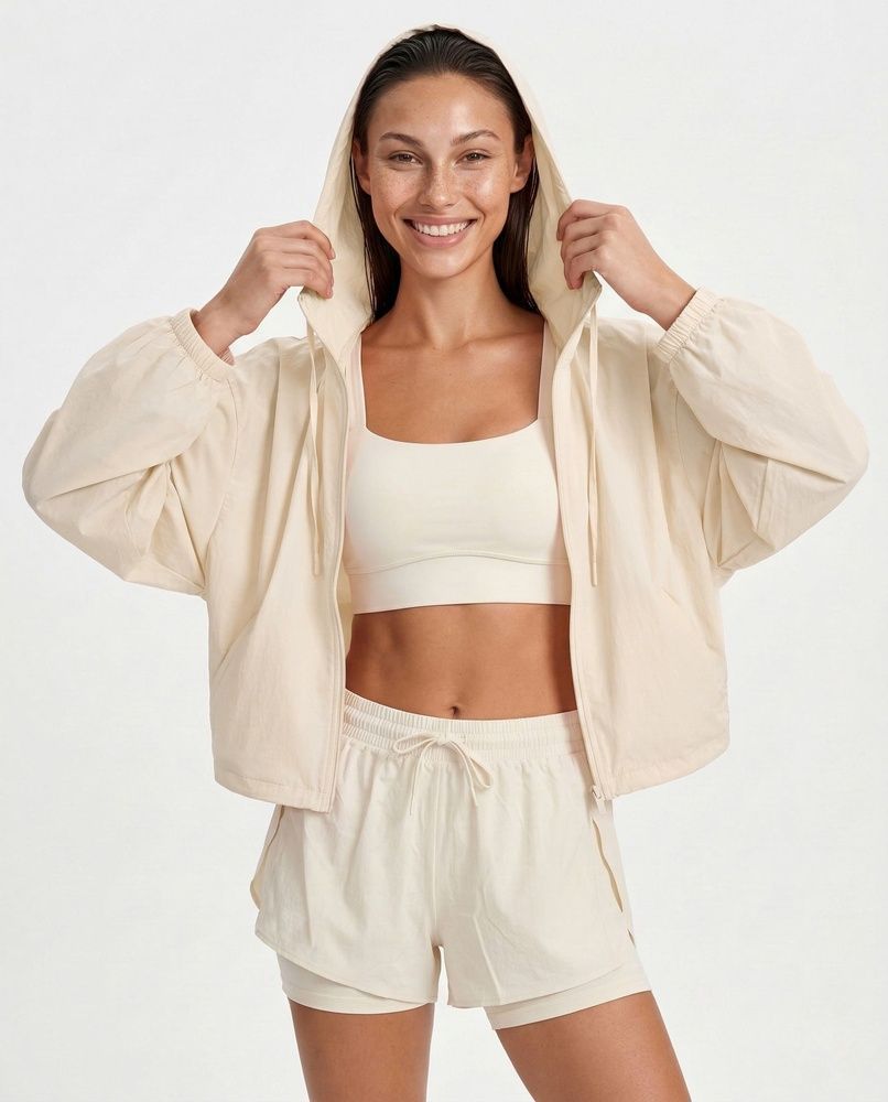 Жіноча ультралегка oversize вітровка Nordvik Aero-Lite: Захист UPF50+ Beige, S